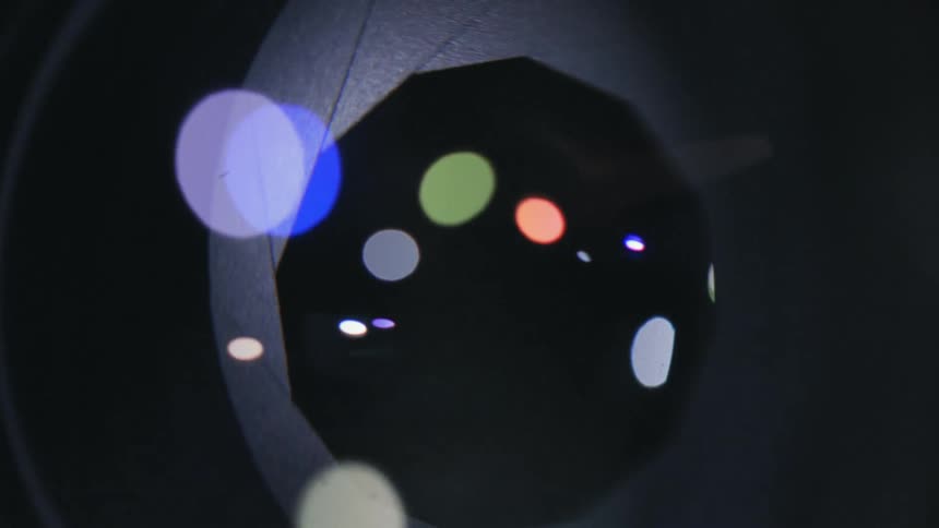 The light is reflecting off the camera lens