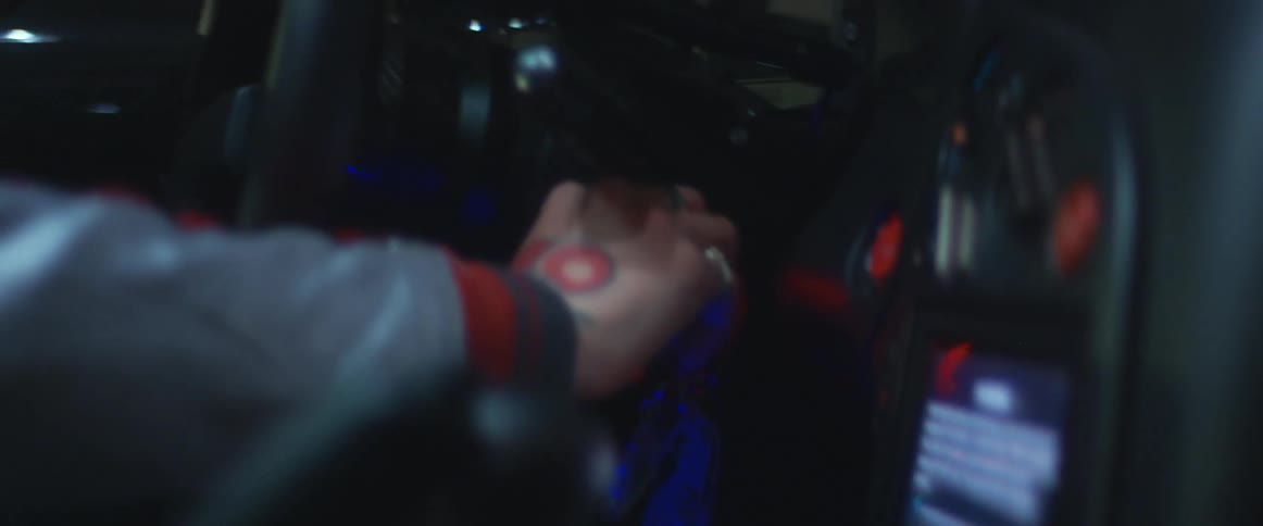 Person turning on car