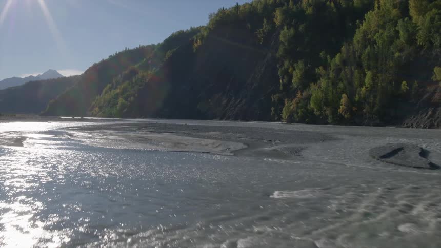 A body of water is moving towards the coast
