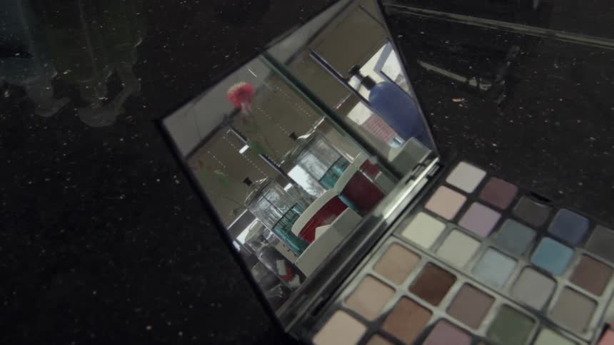 A makeup pallet on a table