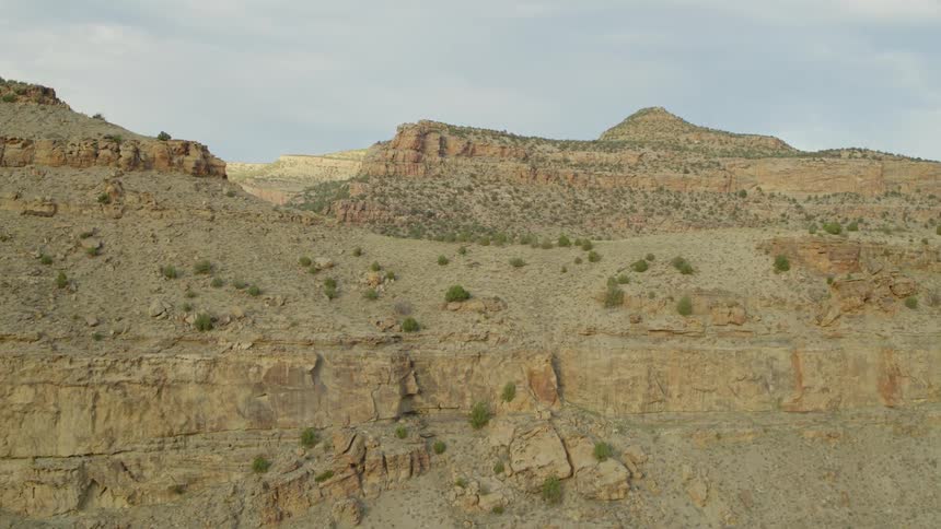 The tall hills line the canyon
