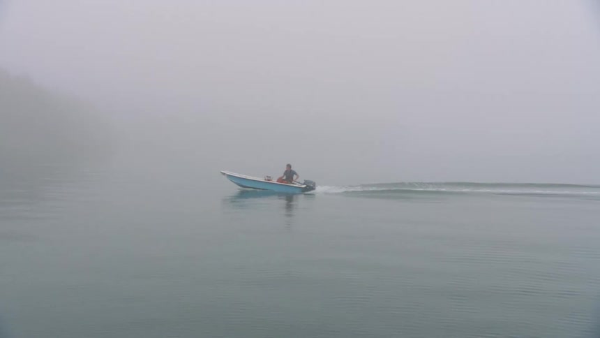 Person on a fishing boat