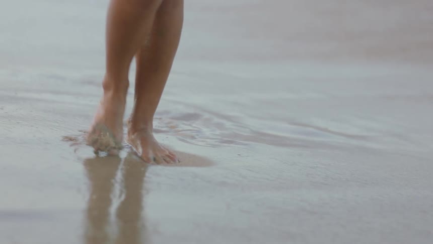Person walking in water