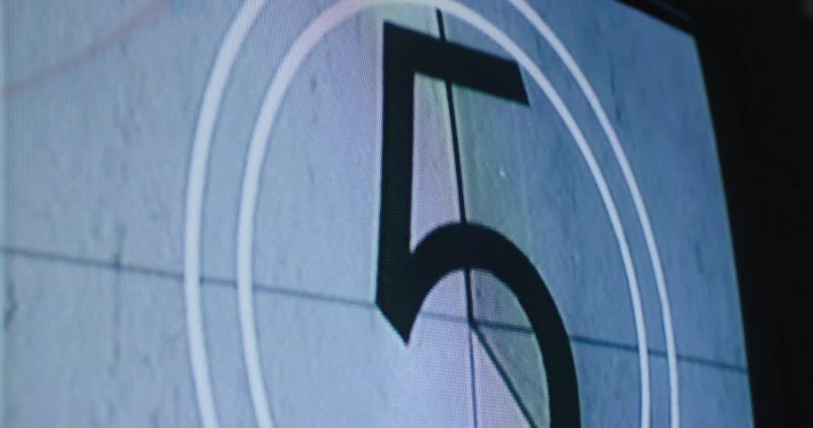 A count down appears on the television