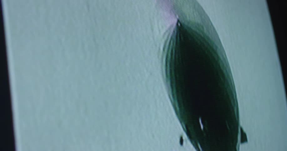 A television screen with the goodyear blimp on it