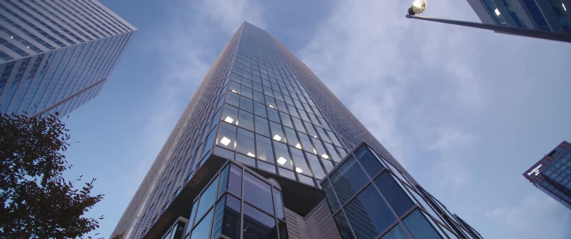 High rise office buildings against the sky in the city