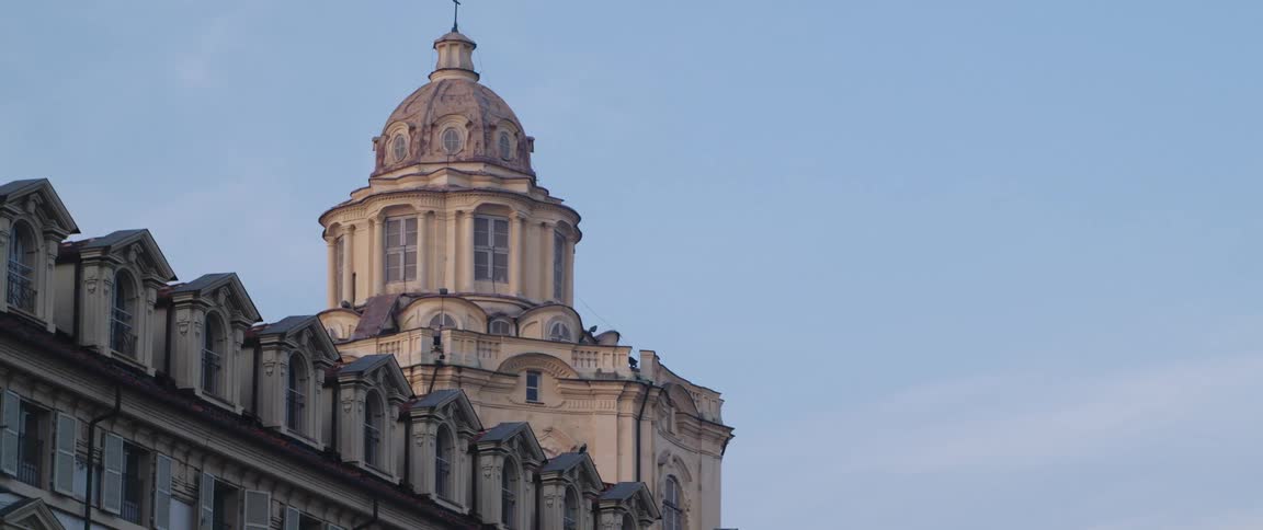 A church with a large dome on it