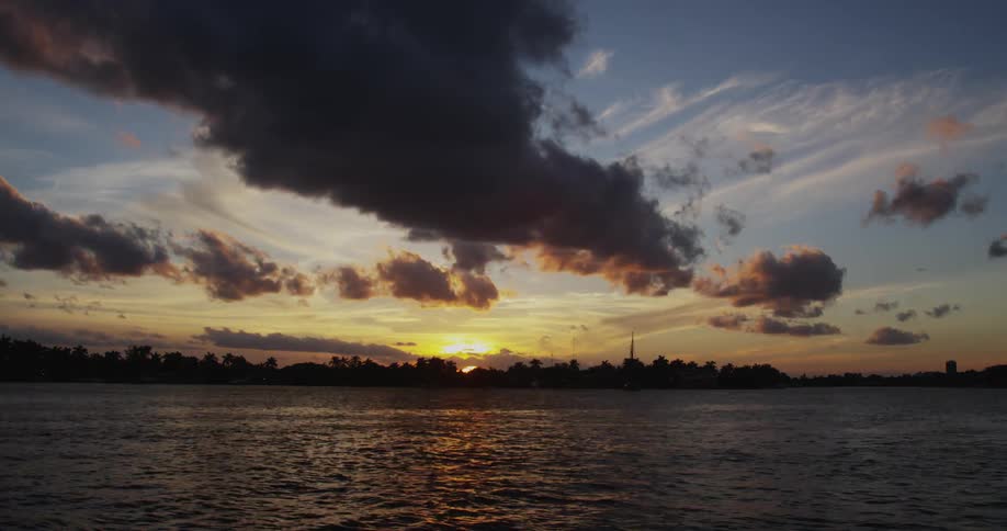 Time lapse of a lake at dawn