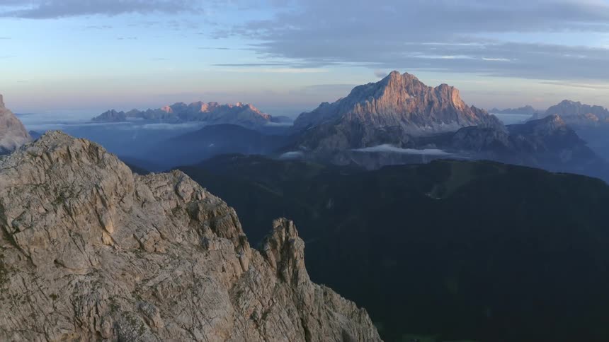 An aerial view of mountains