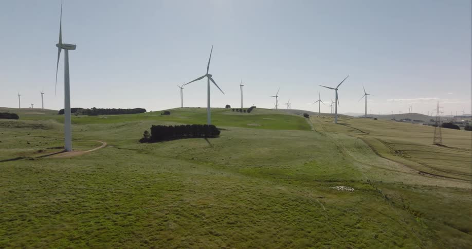 Wind farm in grassland