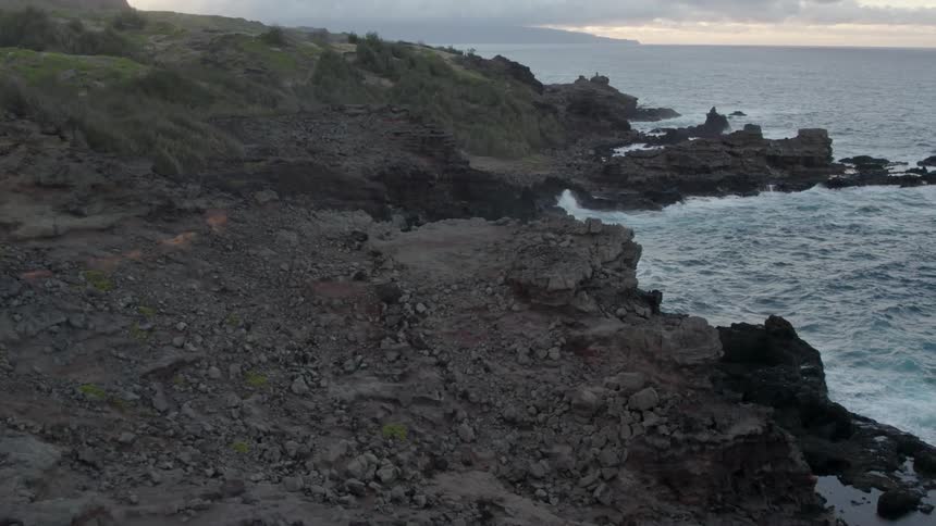 Aerial view of coastline