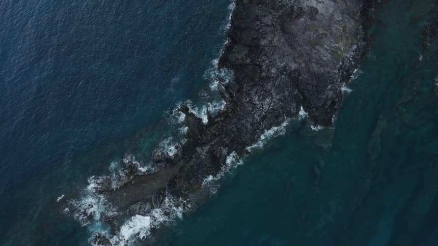 Aerial view of island