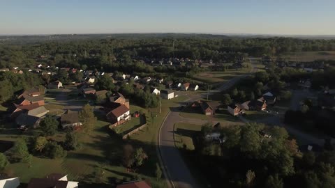 Aerial view of a town
