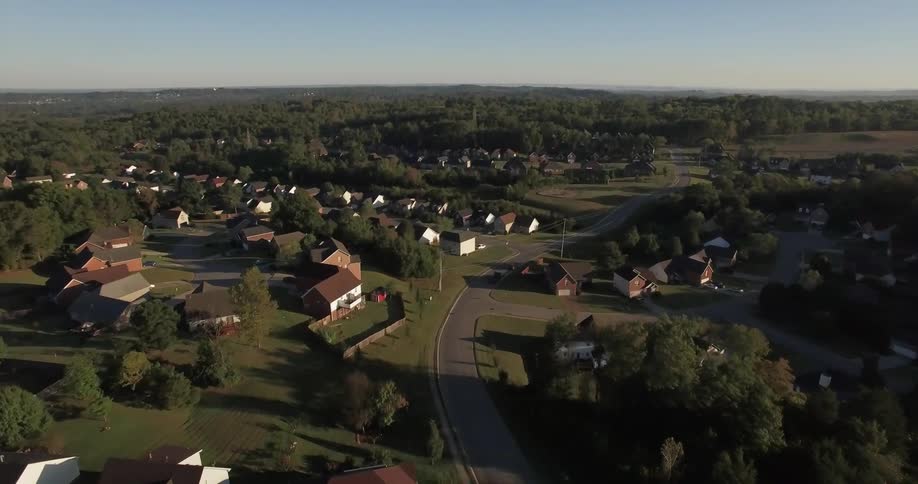 Aerial view of a town