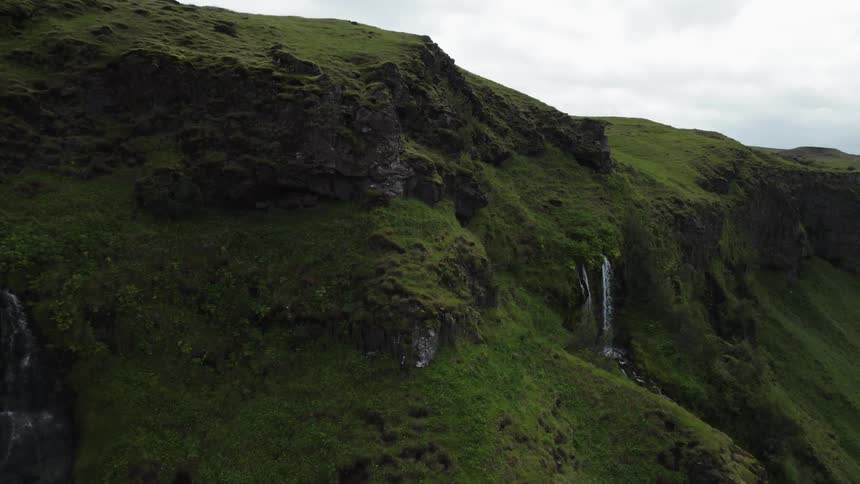 A thick layer of moss covers the top and sides of a vast canyon