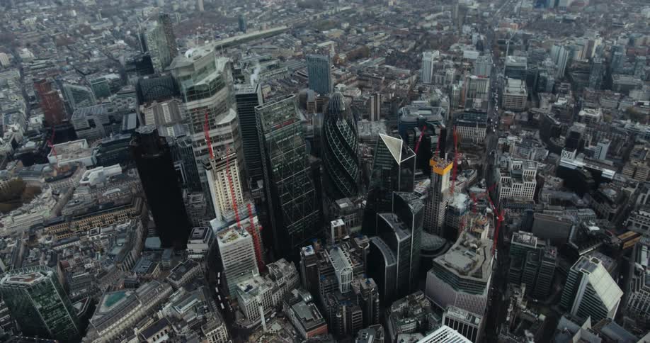 Skyscrapers in the center of a metropolis during the day