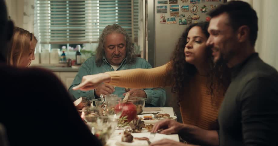 Family having a meal