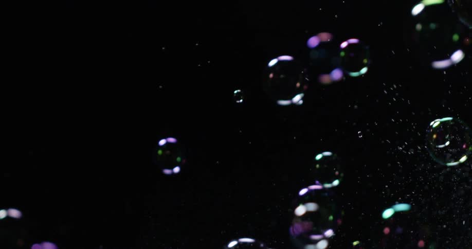 Bubbles float around this dark area