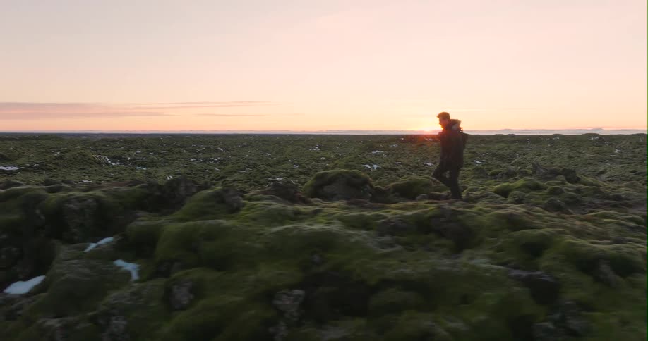 A man hiking outdoors