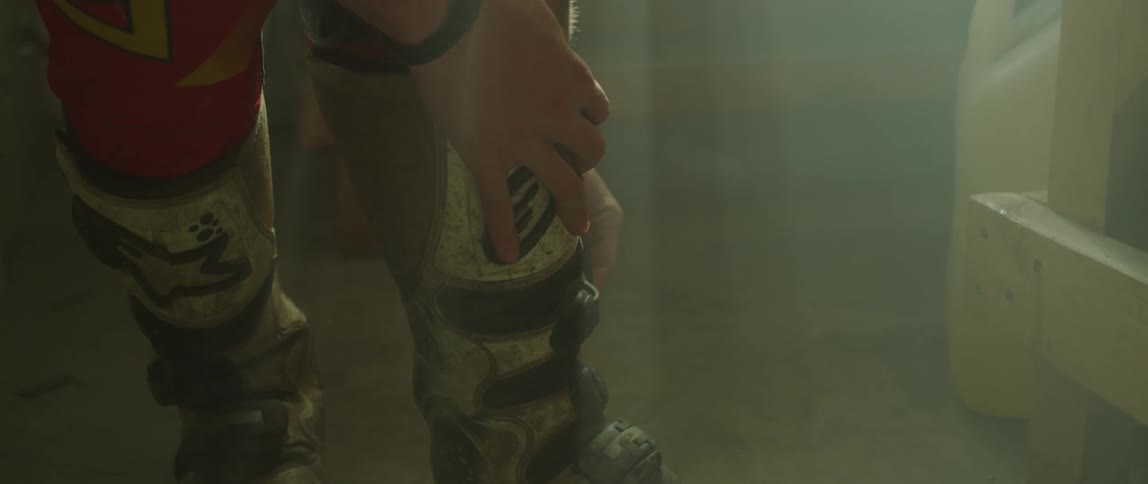 Person securely latches on boots before walking away