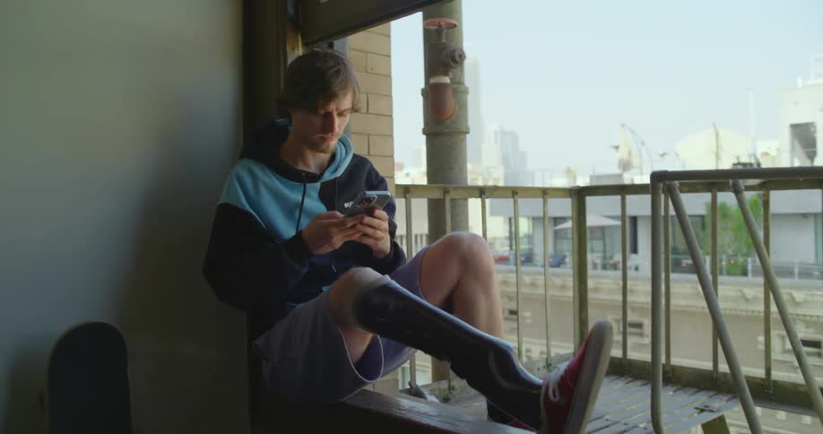 A view of a person using a smartphone