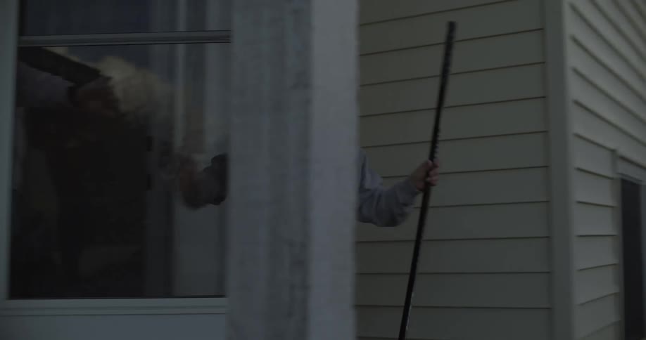 A view of a child running outside