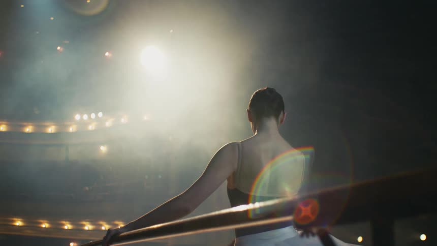 A woman dancing on a stage