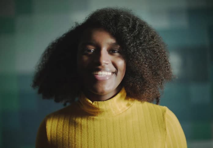 Black female smiling