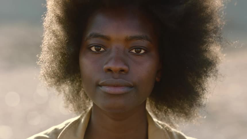 Powerful young black woman