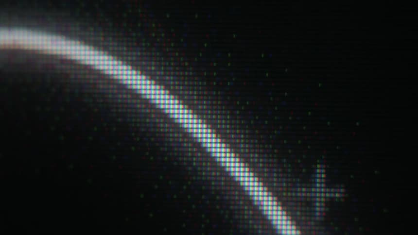 Lighted lines move around on a display