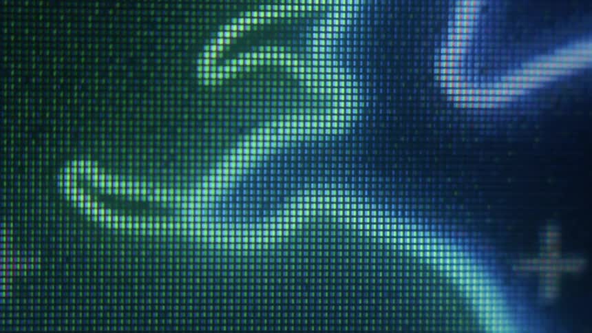 Lines moving on a pixelated screen