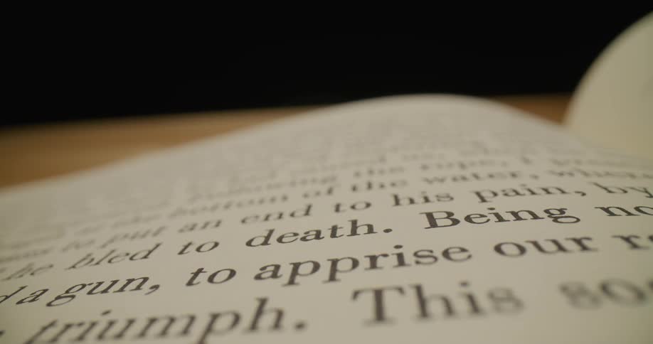 An open book on a table