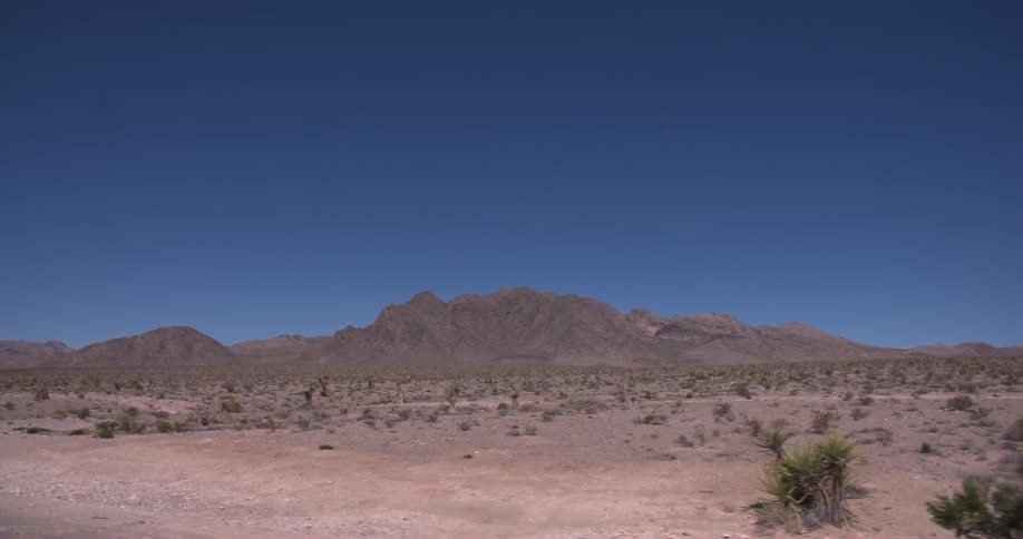 Driving through a scrubby desert