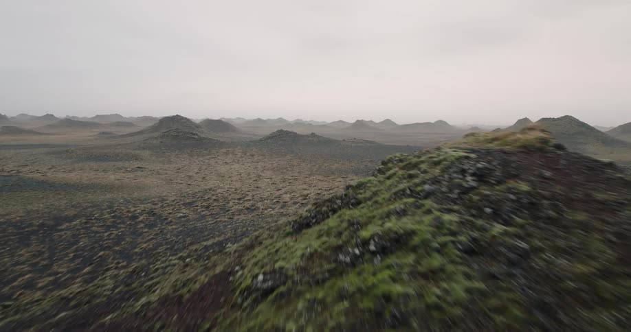 The land is full of small hills