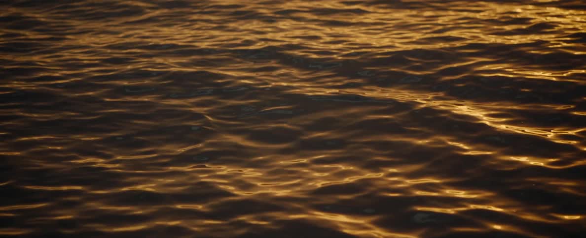 Sunset sunlight reflecting on the gentle ocean waves