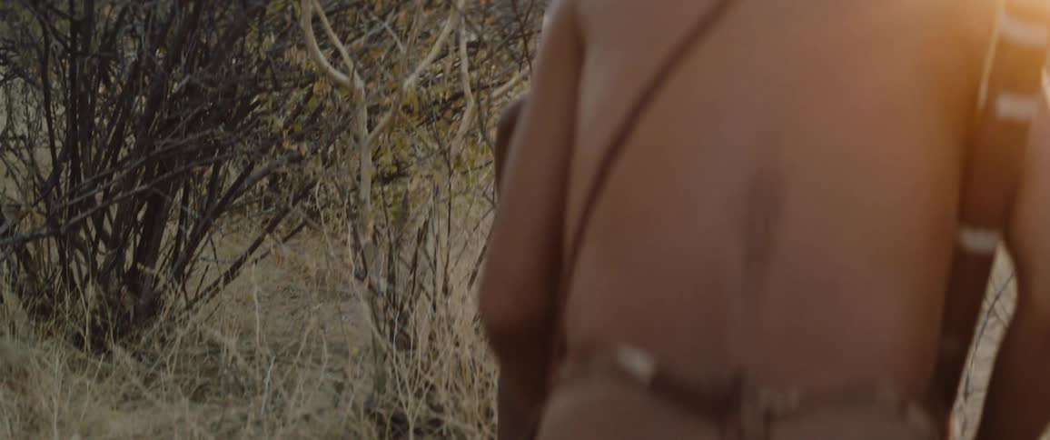 Tribal men in the field at sunset