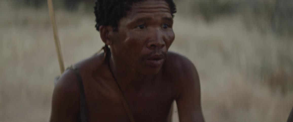 Tribal men hunt at dusk