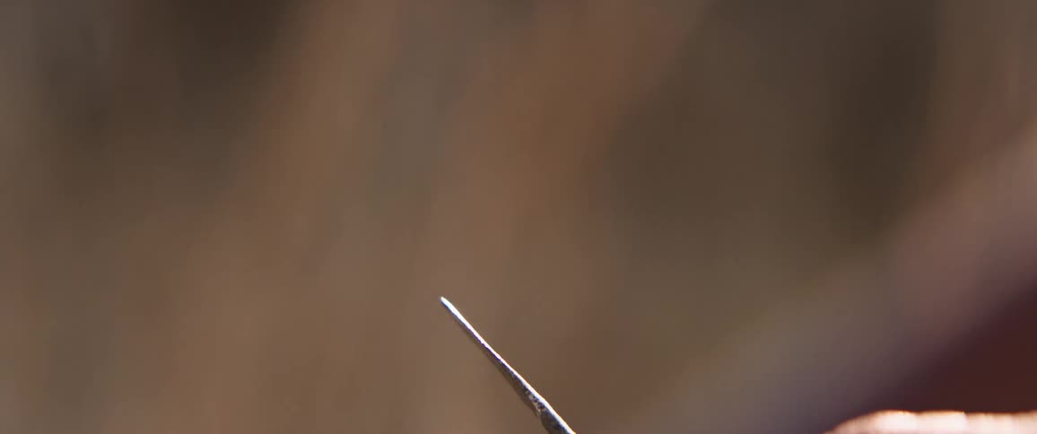 Tribal mans hand holding arrow for hunting
