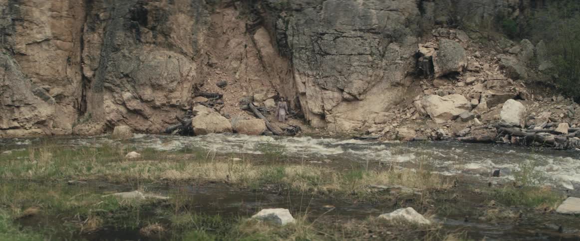 Water is flowing in a river in spring