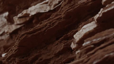 Red ridges of rock