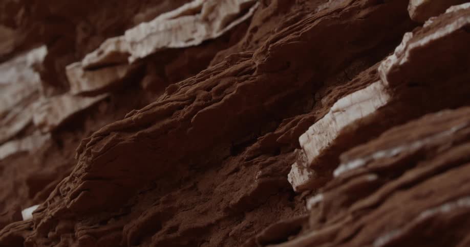 Red ridges of rock