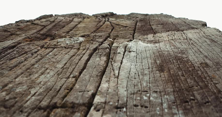 Vertical cracks form on the side of a canyon