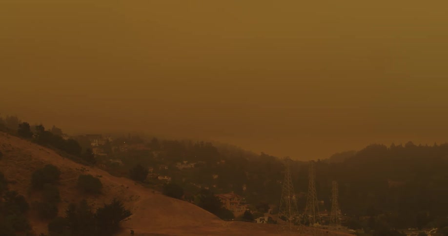 The sky is full of smoke