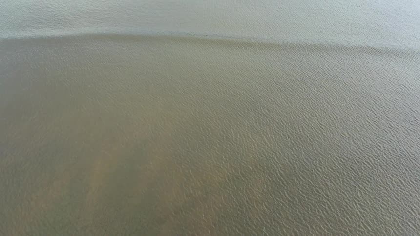 The waves move towards the shore