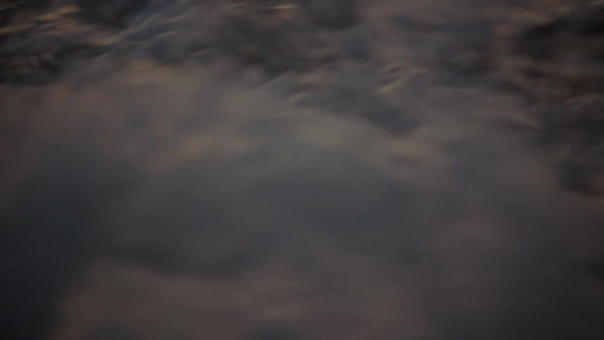 Strong waves wash onto the shore