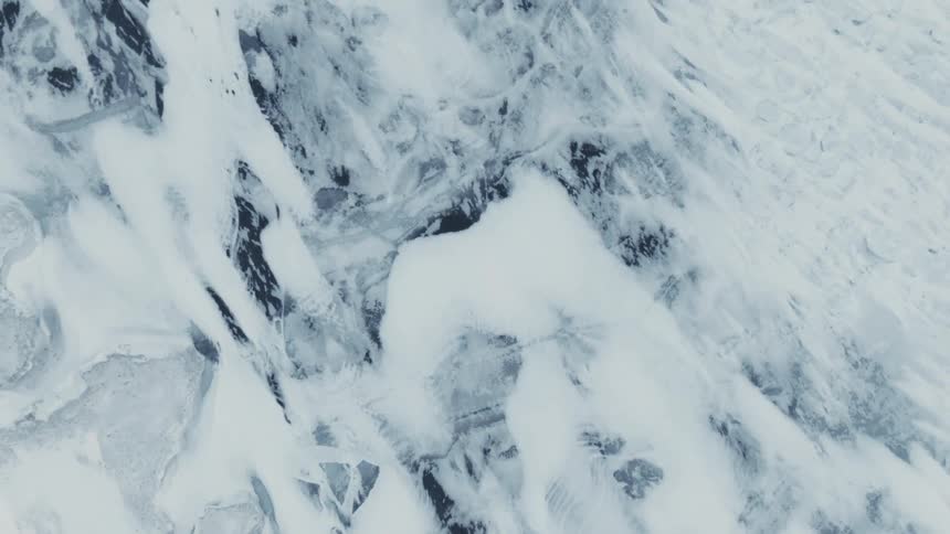 Snow and ice cover landscape