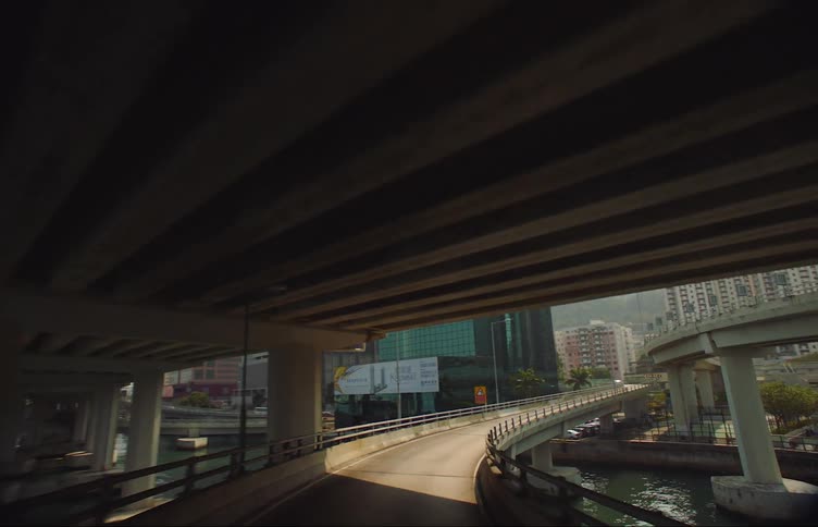 Aerial view of roads in an urban city is displayed