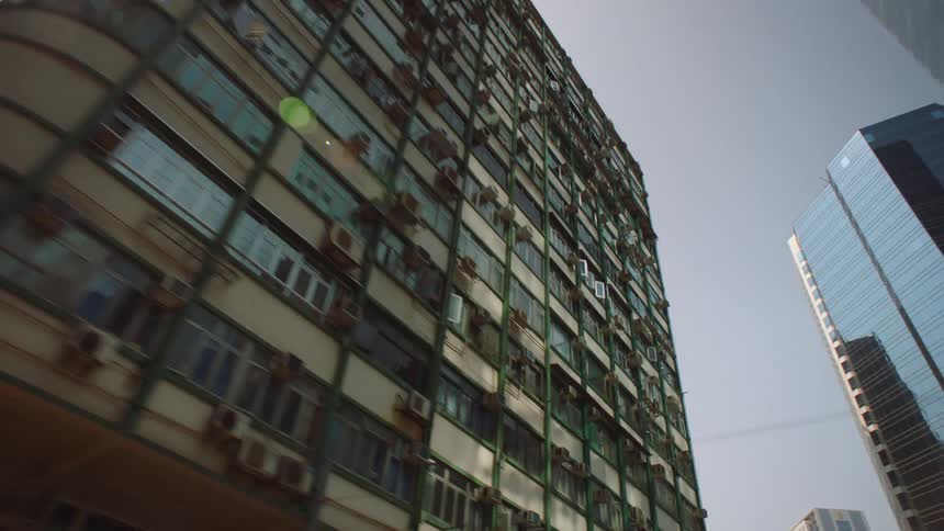High rise office and apartment buildings in a downtown area