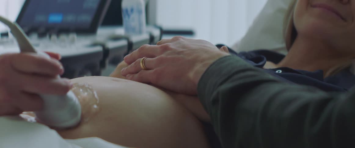 A mother getting an ultrasound