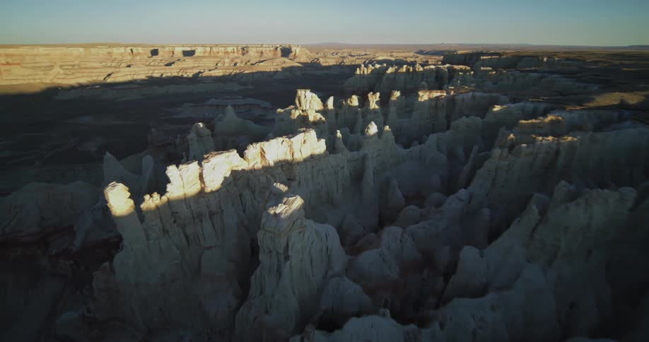An aerial view of a canyon